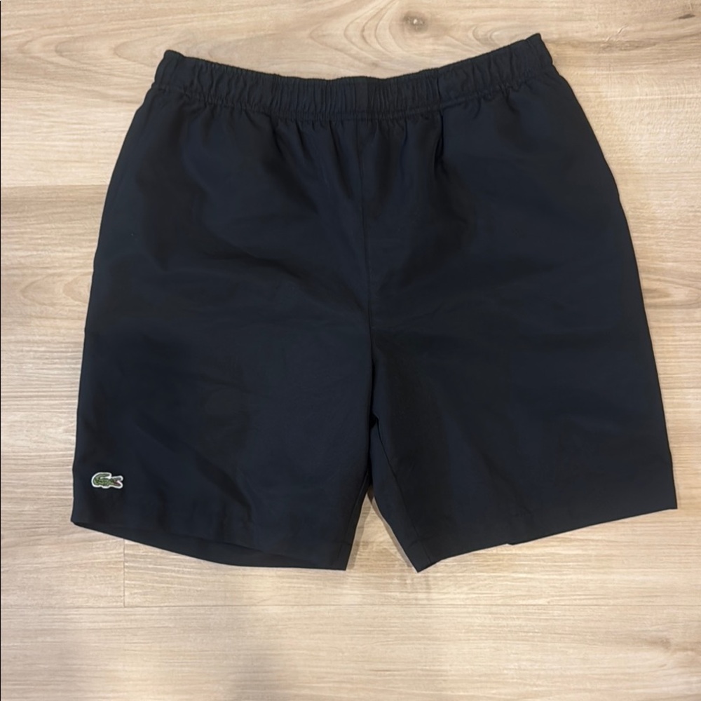 Ladies size 14 Lacoste sport lined Black athletic Shorts